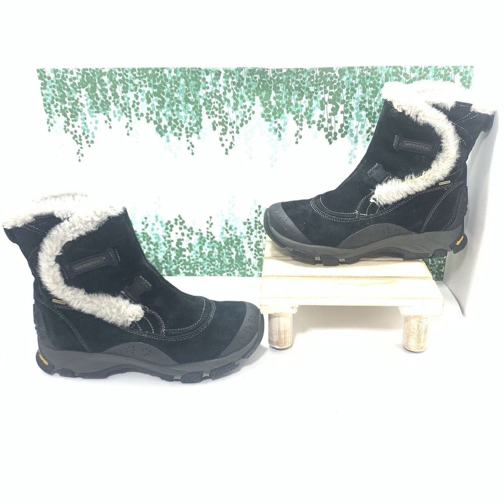 Merrel Prinaloft Thermo Insulation Suede Waterproof Winter Boots Womens Size 6.5
